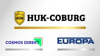 Deutscher Versicherungs-Award 2026 - Testsieger - Kfz - HUK-COBURG, Cosmos Direkt, Europa